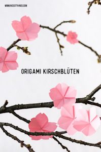 Origami Kirschblüten basteln DIY Kirschblüten falten #origami #kirschblüten #cherryblossom #sakura #diy