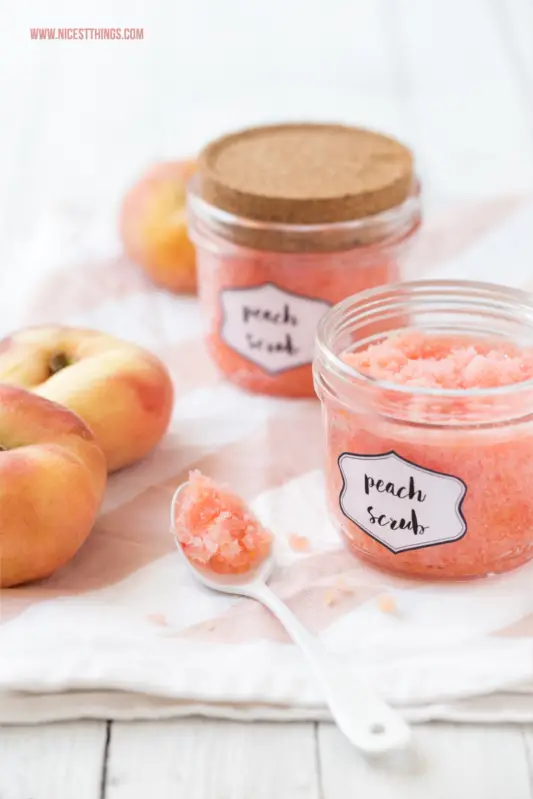 DIY Pfirsich Peeling selber machen rezept #diykosmetik #pfirsich #peeling #bodyscrub #peach #diyblogger #naturkosmetik