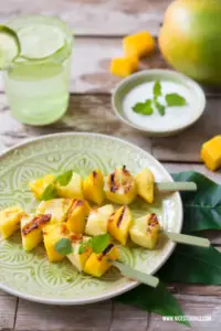 Ananas Mango Spieße grillen