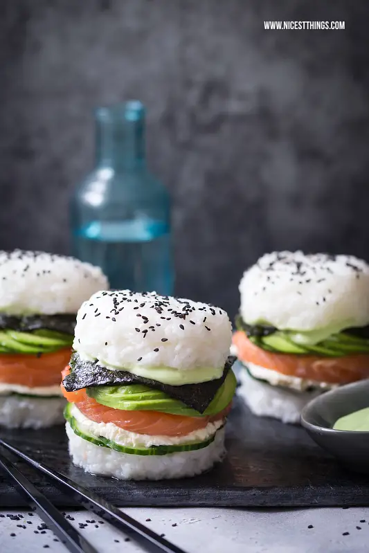 Sushi Burger Ein Glutenfreies Rezept Mit Avocado Und Lachs Nicest Things