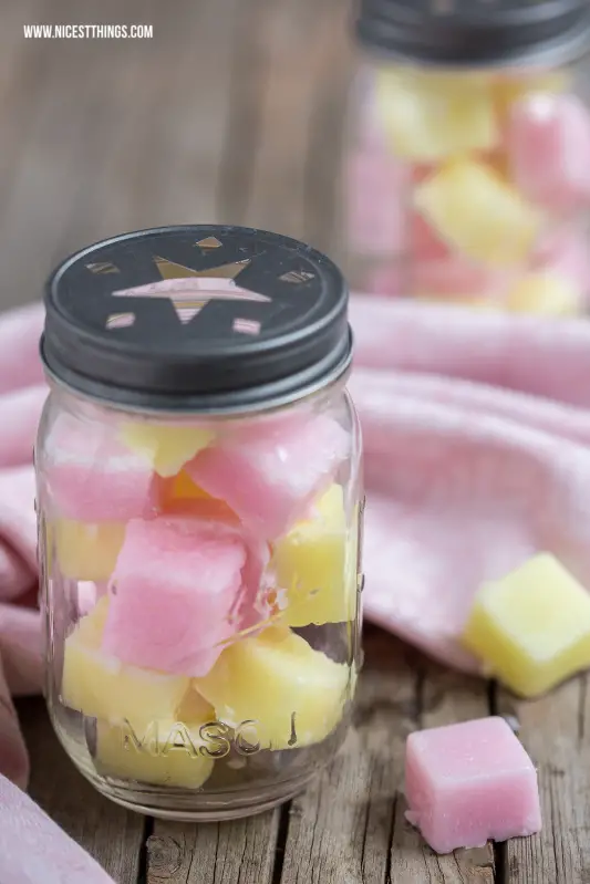 Peeling Würfel selber machen DIY Zuckerpeeling Zucker Zitrone