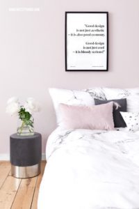 Rosa Wandfarbe im Schlafzimmer angepasst mit dem datacolor Colorreader