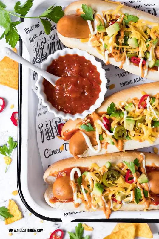 Mexikanische Hot Dogs Rezept Taco Dogs kreative Hotdogs TexMex