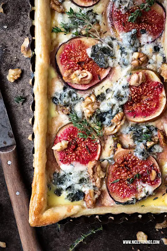 Feigen Tarte Rezept Mit Roquefort Walnussen Thymian Und Ahornsirup Nicest Things