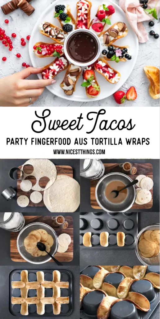 Suesse Tacos süße Tacos Mini Tacos Sweet Tacos mit Früchten Rezept Partyrezepte Fingerfood #suessetacos #sweettacos #minitacos #partyrezepte #fingerfood #tacos