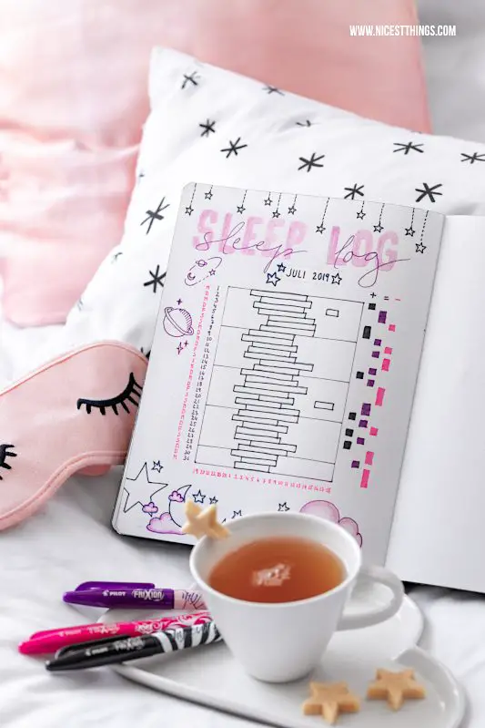 Bullet Journal Ideen: Sleep Log Habit Tracker #bulletjournal #journal #sleeplog #habittracker #planner #organizing #pilotpen #pilotfrixion