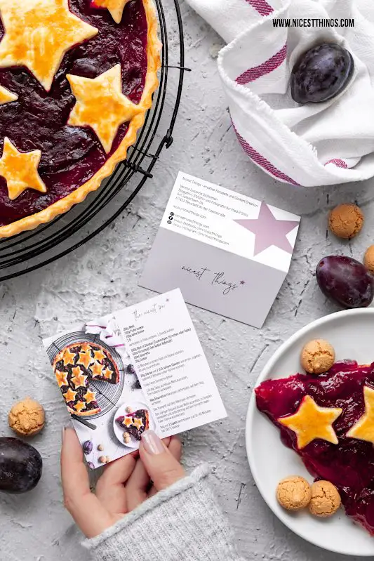 Visitenkarten selber erstellen mit Rezept Foodblogger Vistaprint Zwetschgentarte Zwetschgen Pie #visitenkarten #foodblogger #vistaprint #zwetschgen #tarte #obstkuchen #herbstkuchen
