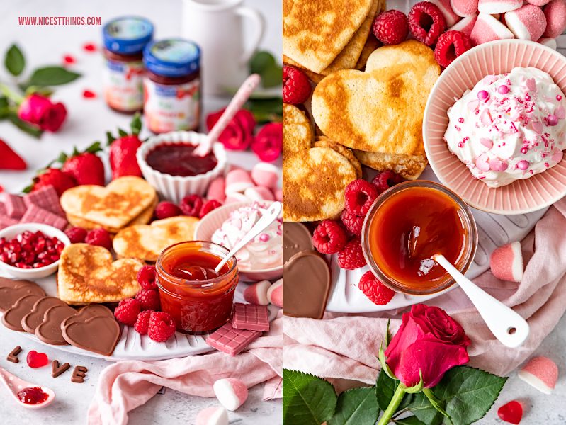 Herz-Pfannkuchen Herz Pancakes Valentinstag Snack Board Maintal Konfitüren #herzpfannkuchen #herz #pfannkuchen #herz #pancakes #herzpancakes #snackboard #valentinstag #valentinesday #maintal #maintalkonfitueren
