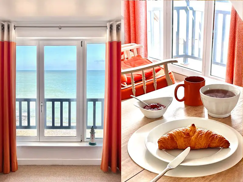 Urlaub an der Côte d'Opale, Appartement mit Meerblick Croissant Frühstück