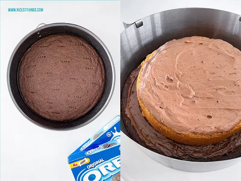 Oreo Torte Rezept: Oreo Torte backen mit Mascarpone Creme Mürbeteigboden Biskuit #oreo #oreotorte #oreocake #tortenrezepte