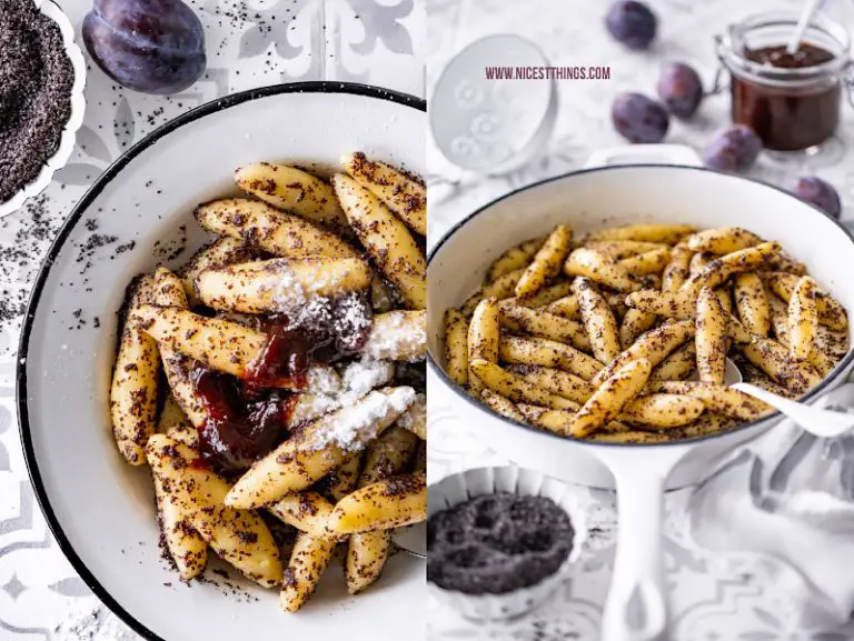 Mohnnudeln vegan mit Pflaumenmus - Nicest Things