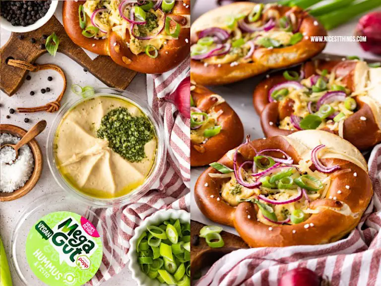 Flammkuchen Brezeln vegan als Partysnack - Nicest Things