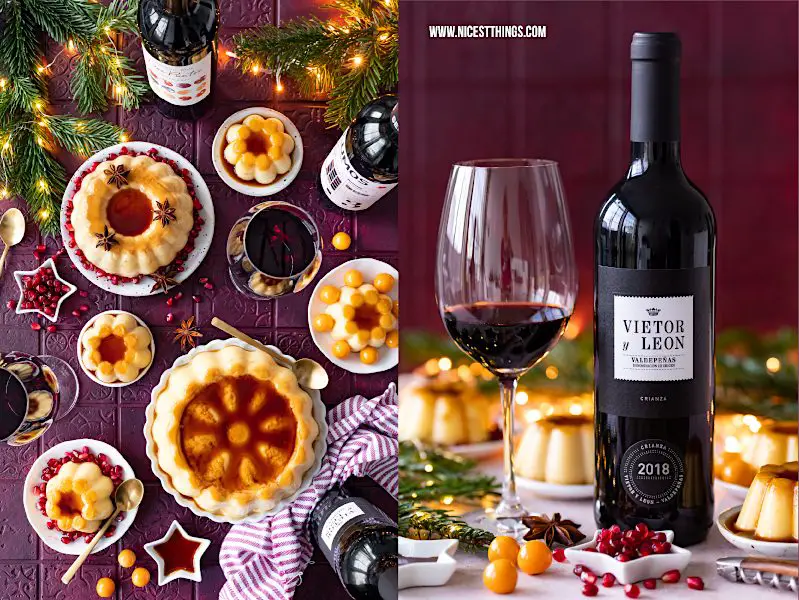 Spanischer Flan Karamell Mandelflan Rezept Dessert Weihnachten Spanien Pudding Vinos spanische Weine Rotwein #flan #mandelflan #karamellflan #pudding #dessert #karamell #mandeln #weihnachtsdessert #spanischerezepte #vinos #vinosde #spanischeweine