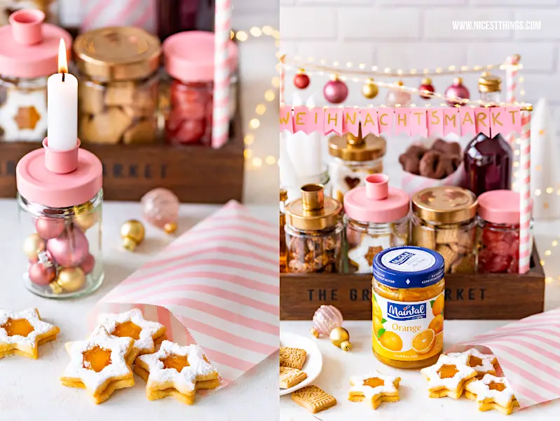 Kerzenhalter aus Marmeladengläsern selber machen: Stabkerzenhalter mit Heisskleber auf Deckel kleben und mit Sprühfarbe besprühen