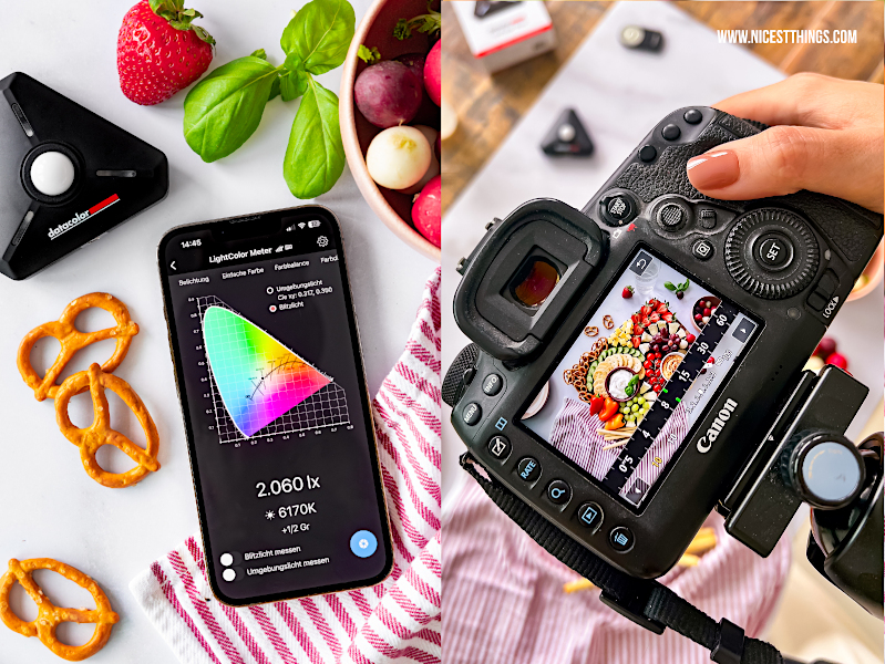 Belichtungskontrolle Stop Motion Video Foodboard: Lichtkontrolle mit dem Datacolor LightColor Meter; Fototipps gegen Flackern für die perfekte Kontrolle von Belichtung und Farbtemperatur #stopmotion #foodfotografie #fototipps #datacolor #lightcolormeter
