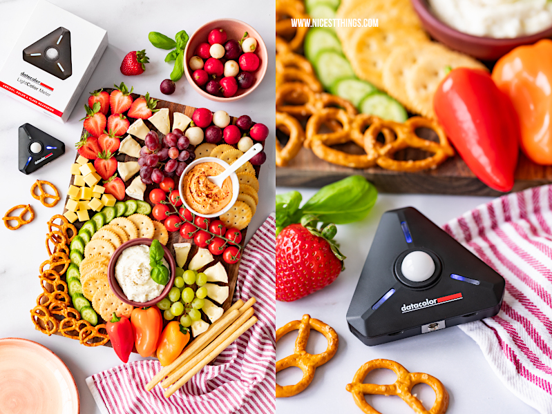 Stop Motion Video Foodboard: Lichtkontrolle mit dem Datacolor LightColor Meter; Fototipps gegen Flackern für die perfekte Kontrolle von Belichtung und Farbtemperatur #stopmotion #foodfotografie #fototipps #datacolor #lightcolormeter