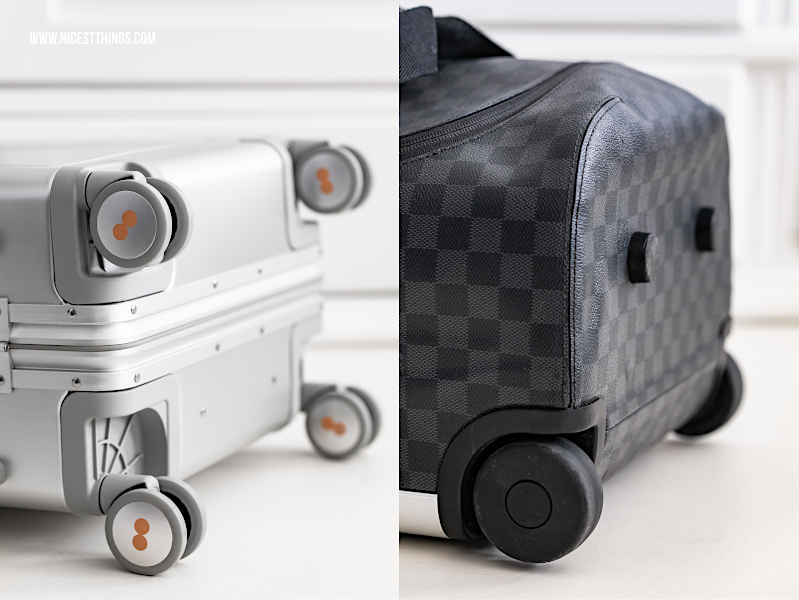 Vergleich Handgepäck-Koffer / Rollkoffer für Citytrip: Level8 Gibraltar vs Louis Vuitton Horizon Unterseite