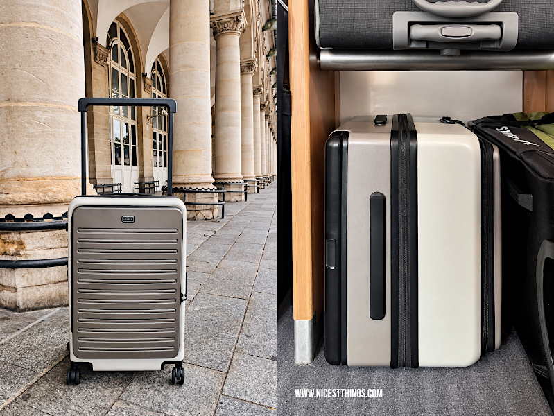 Mit dem Zug durch Europa: Warum der LEVEL8 Adventure Koffer der ideale Begleiter für Bahnreisen ist; hier im ICE und in Paris am Gare de l'Est #reisekoffer #level8 #level8adventure #traveleurope